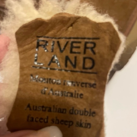 RIVERLAND Suede & Wool Sherpa Boots NWT - Picture 3 of 10